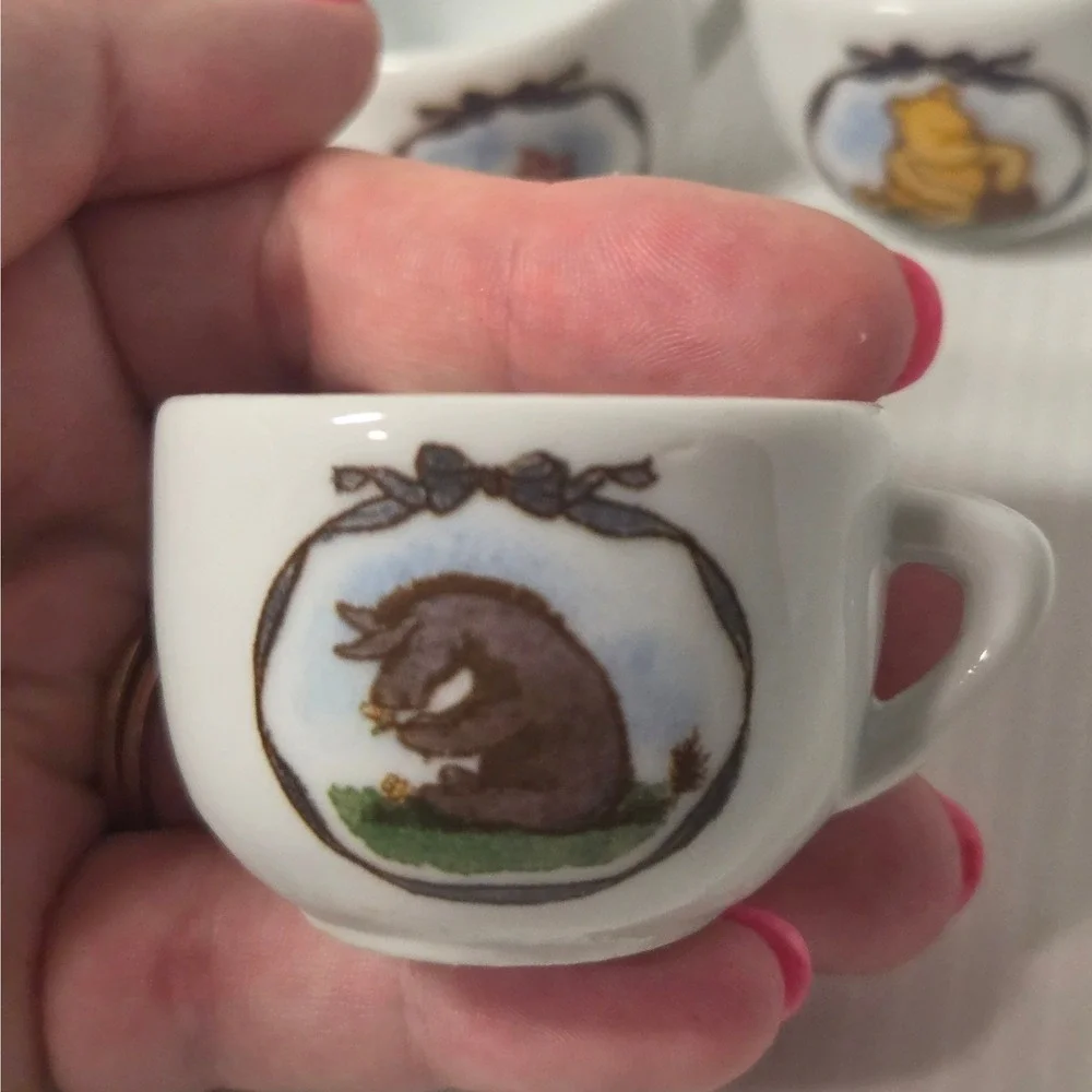 Disney Schylling Classic Winnie the Pooh Mini China Tea Set Incomplete Teapot
